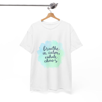 Breathe in Calm Unisex Heavy Cotton Tee, Relaxation Shirt, Stress Relief Wear, Mindfulness Gift, Everyday Comfort Tee