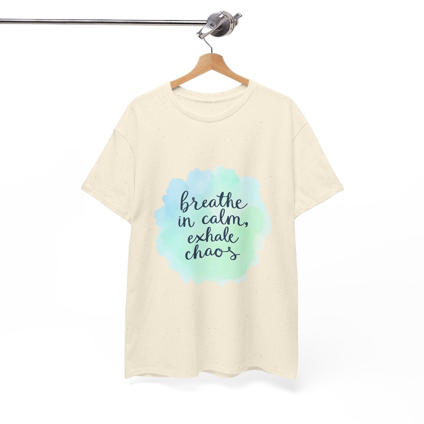 Breathe in Calm Unisex Heavy Cotton Tee, Relaxation Shirt, Stress Relief Wear, Mindfulness Gift, Everyday Comfort Tee