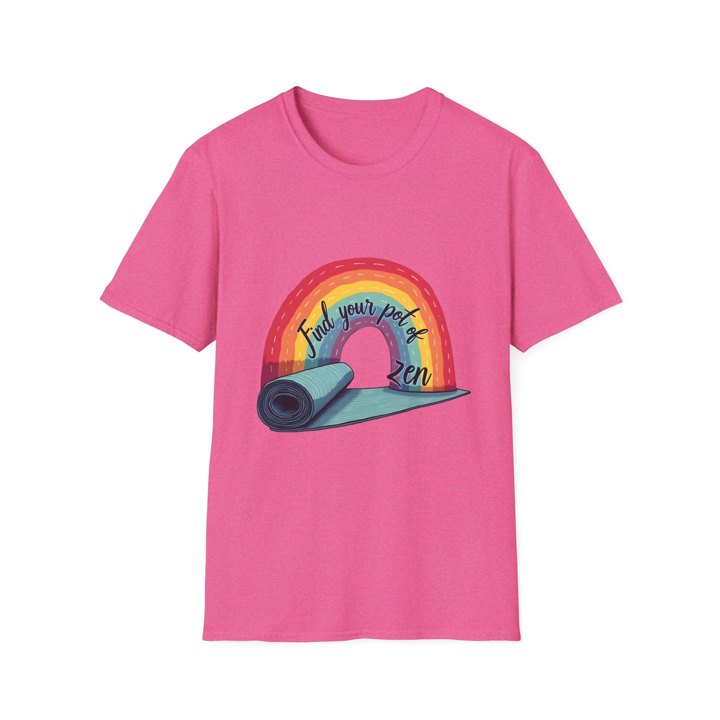 Zen Yoga T-Shirt | Find Your Peace | Rainbow Graphic Tee | Unisex Softstyle | Perfect for Yoga Lovers, Mindfulness Gifts, Self-Care, [...]