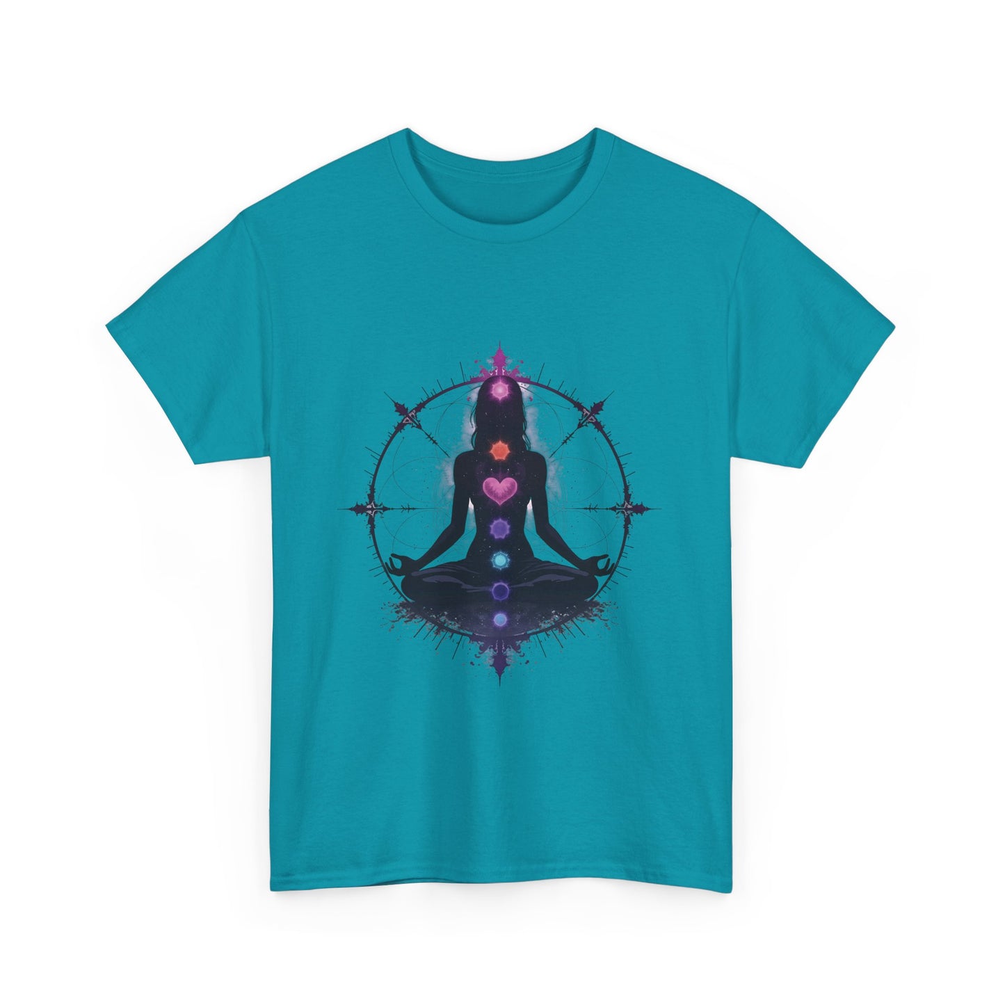 Chakra Meditation Unisex Heavy Cotton Tee - Spiritual Yoga Shirt