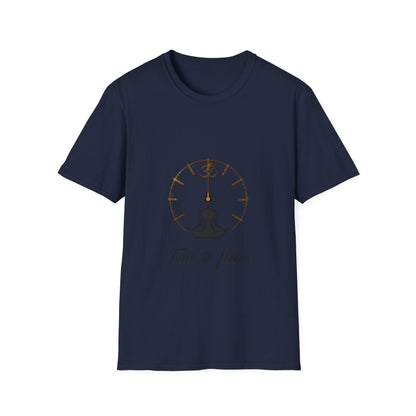Meditation Graphic Tee - 'Time to Flow' Relaxed Unisex Shirt, Mindfulness Gift, Yoga Apparel, Spiritual Wear, Gift for Him/Her