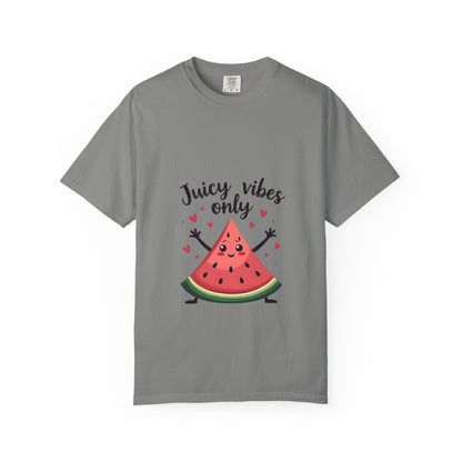 Juicy Vibes Only T-Shirt, Fun Summer Tee, Cute Gift for Friends, Watermelon Design, Casual Everyday Wear, Beach Day Apparel