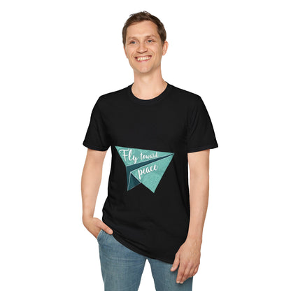 Peaceful Paper Airplane T-Shirt, Inspirational Tee, Unisex Shirt, Gift for Dreamers, Casual Wear, Encouragement Apparel