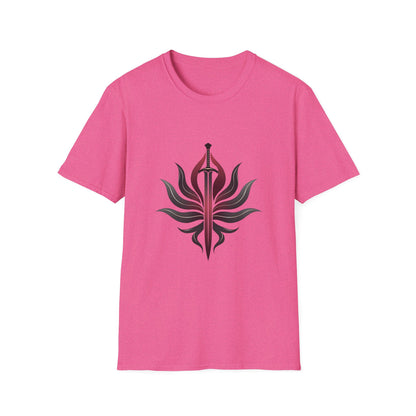 Stylish Unisex Graphic Tee with Sword Design, Casual Wear, Perfect for Gamers, Unique Gift for Birthdays, Summer Festivals
