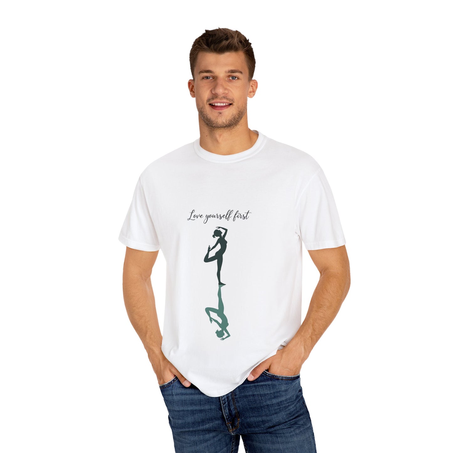 Love Yourself First Unisex Garment-Dyed T-Shirt