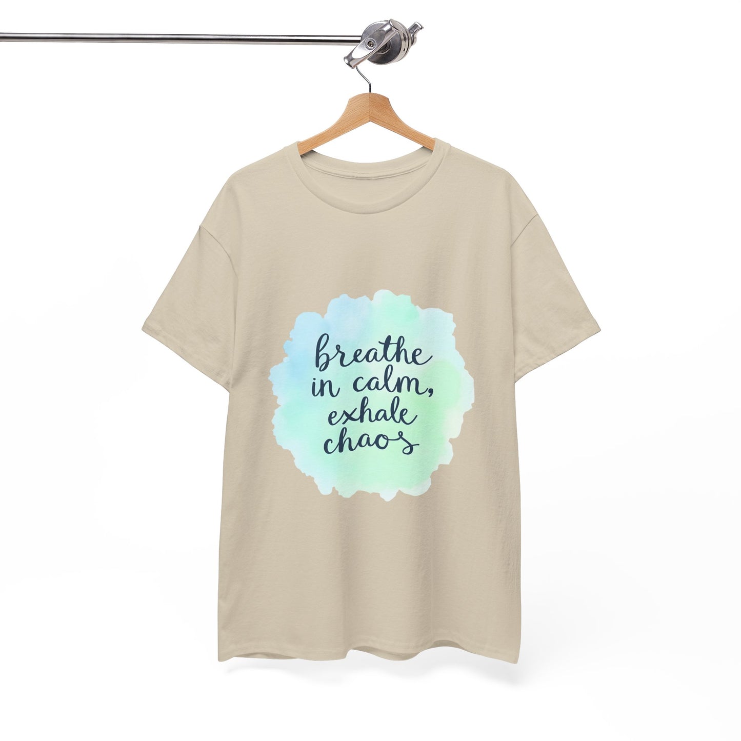 Breathe in Calm Unisex Heavy Cotton Tee, Relaxation Shirt, Stress Relief Wear, Mindfulness Gift, Everyday Comfort Tee