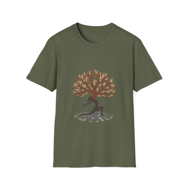 Yoga Tree Unisex Softstyle T-Shirt - Relaxing Nature Design