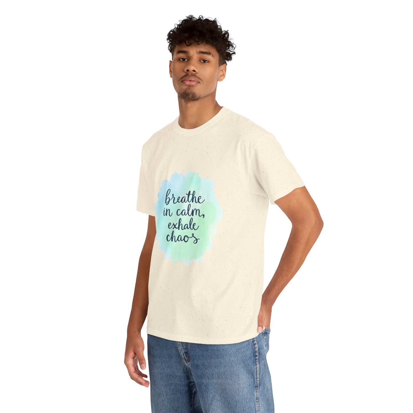 Breathe in Calm Unisex Heavy Cotton Tee, Relaxation Shirt, Stress Relief Wear, Mindfulness Gift, Everyday Comfort Tee