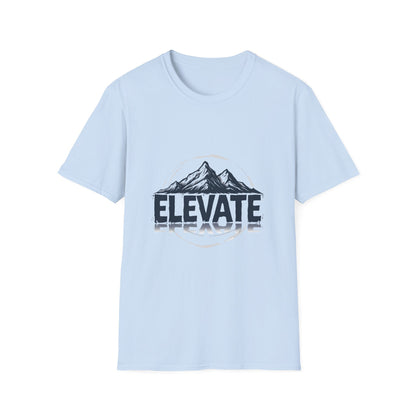 Adventure Awaits 'Elevate' Unisex Softstyle T-Shirt | Perfect for Nature Lovers, Outdoor Activities, Casual Wear, Gifts