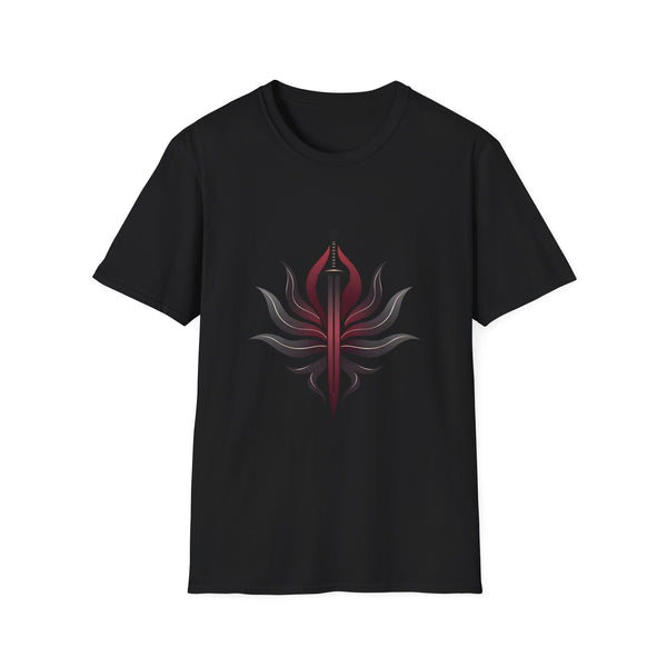 Stylish Unisex Graphic Tee with Sword Design, Casual Wear, Perfect for Gamers, Unique Gift for Birthdays, Summer Festivals