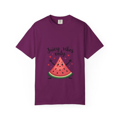 Juicy Vibes Only T-Shirt, Fun Summer Tee, Cute Gift for Friends, Watermelon Design, Casual Everyday Wear, Beach Day Apparel
