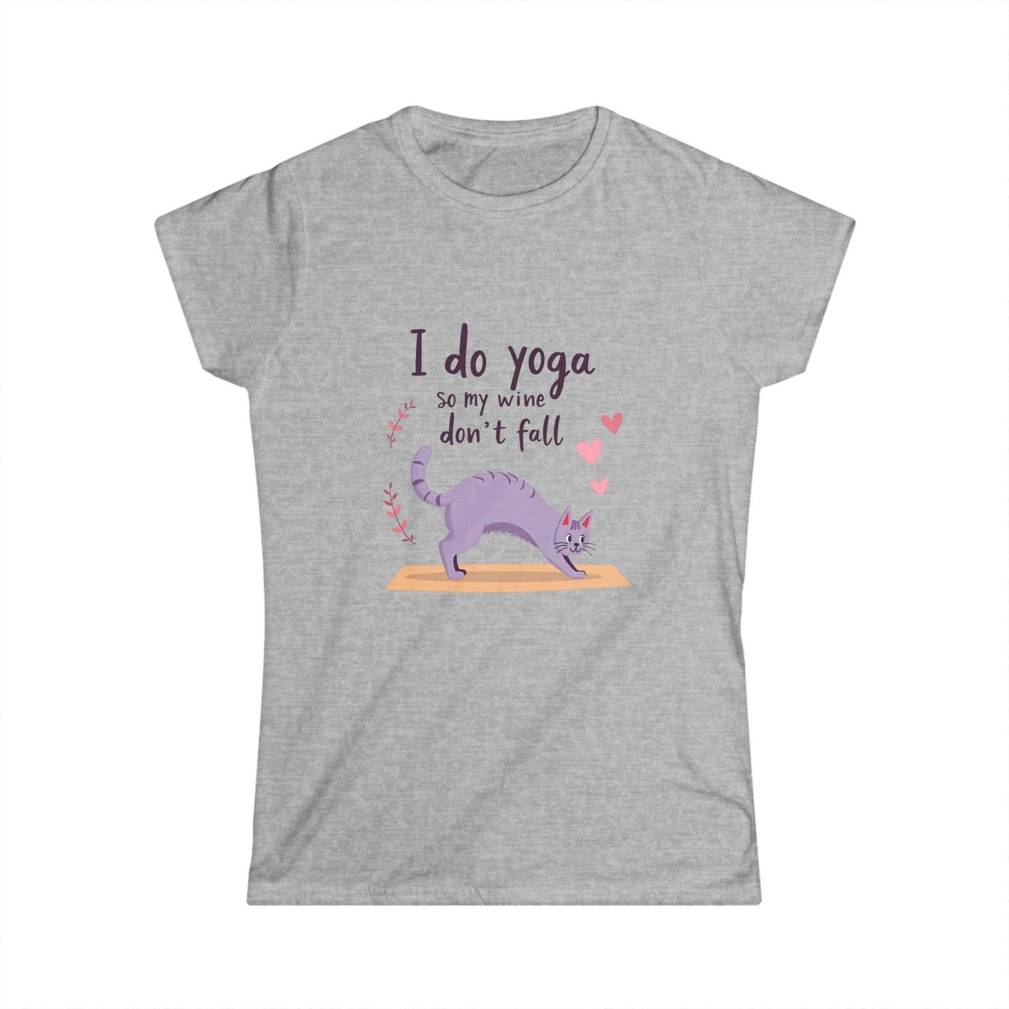 Cat Yoga Women's Softstyle Tee - Perfect Gift for Cat Lovers and Yogis