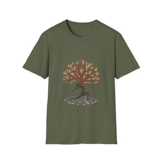 Yoga Tree Unisex Softstyle T-Shirt - Relaxing Nature Design