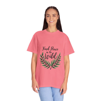 Unisex Peaceful Nature T-Shirt - Find Peace in the Wild, Eco-Friendly Gift, Nature Lover Apparel, Casual Wear, Outdoor Events