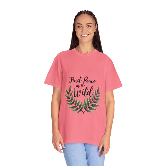 Unisex Peaceful Nature T-Shirt - Find Peace in the Wild, Eco-Friendly Gift, Nature Lover Apparel, Casual Wear, Outdoor Events