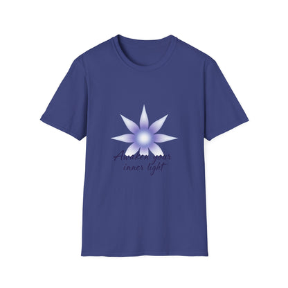 Unisex Spiritual T-Shirt, Awaken Your Inner Light Tee, Mindfulness Gift, Yoga Apparel, Self-Care Shirt, Boho Fashion, Enlightenment Wear