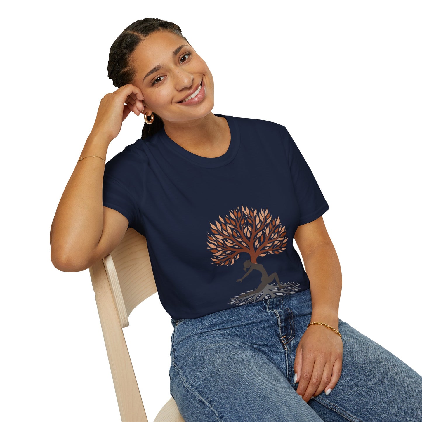 Yoga Tree Unisex Softstyle T-Shirt - Relaxing Nature Design