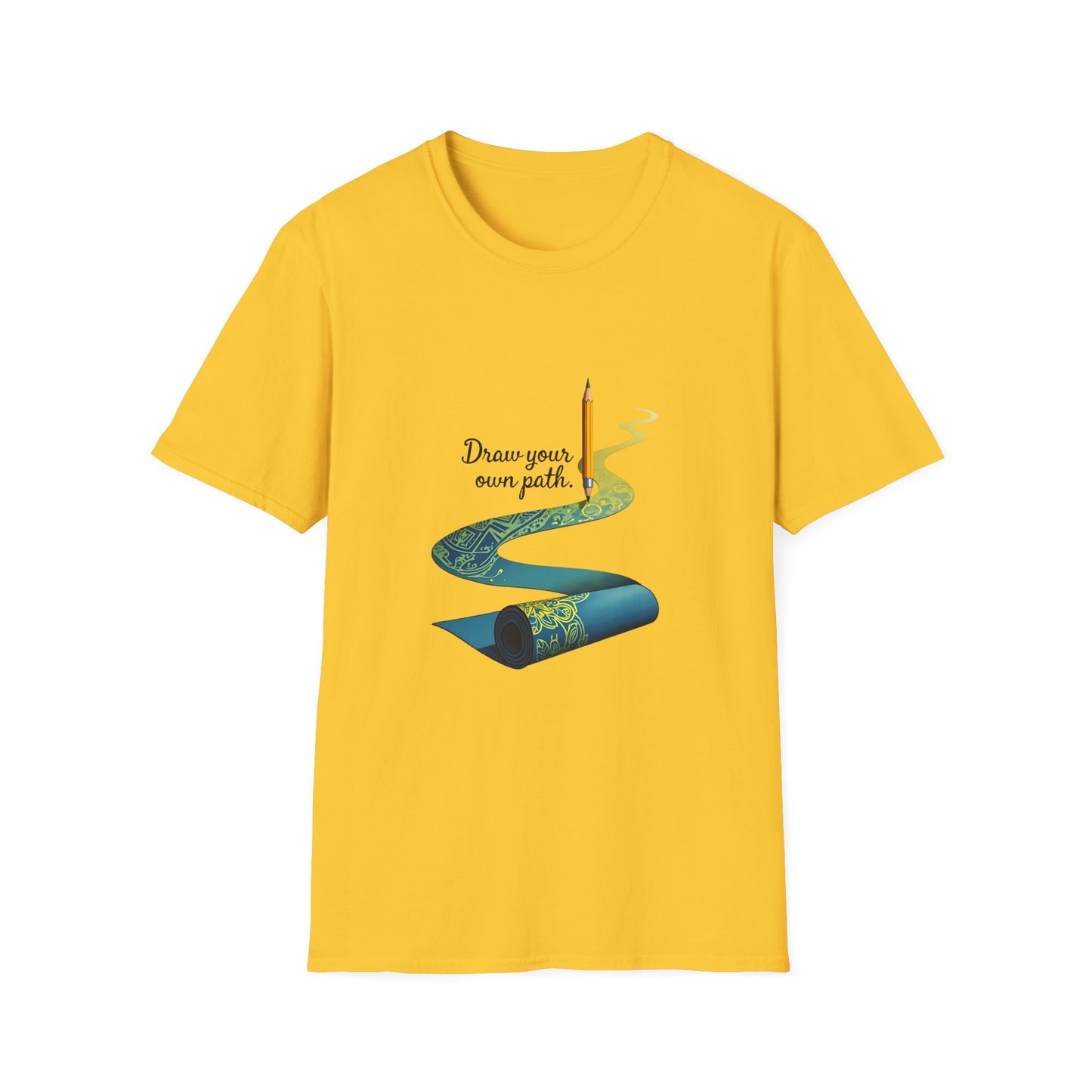 Inspirational T-Shirt, Draw Your Own Path Apparel, Softstyle Tee for Creatives, Motivational Gift, Unisex Fashion