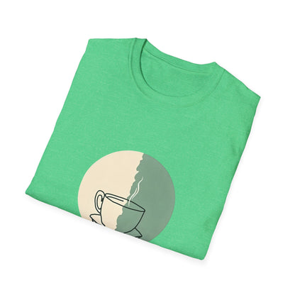 Cozy Coffee Lover T-Shirt, Unisex Tee, Softstyle Graphic Shirt, Gift for Coffee Enthusiasts, Casual Wear, Homebrew Apparel