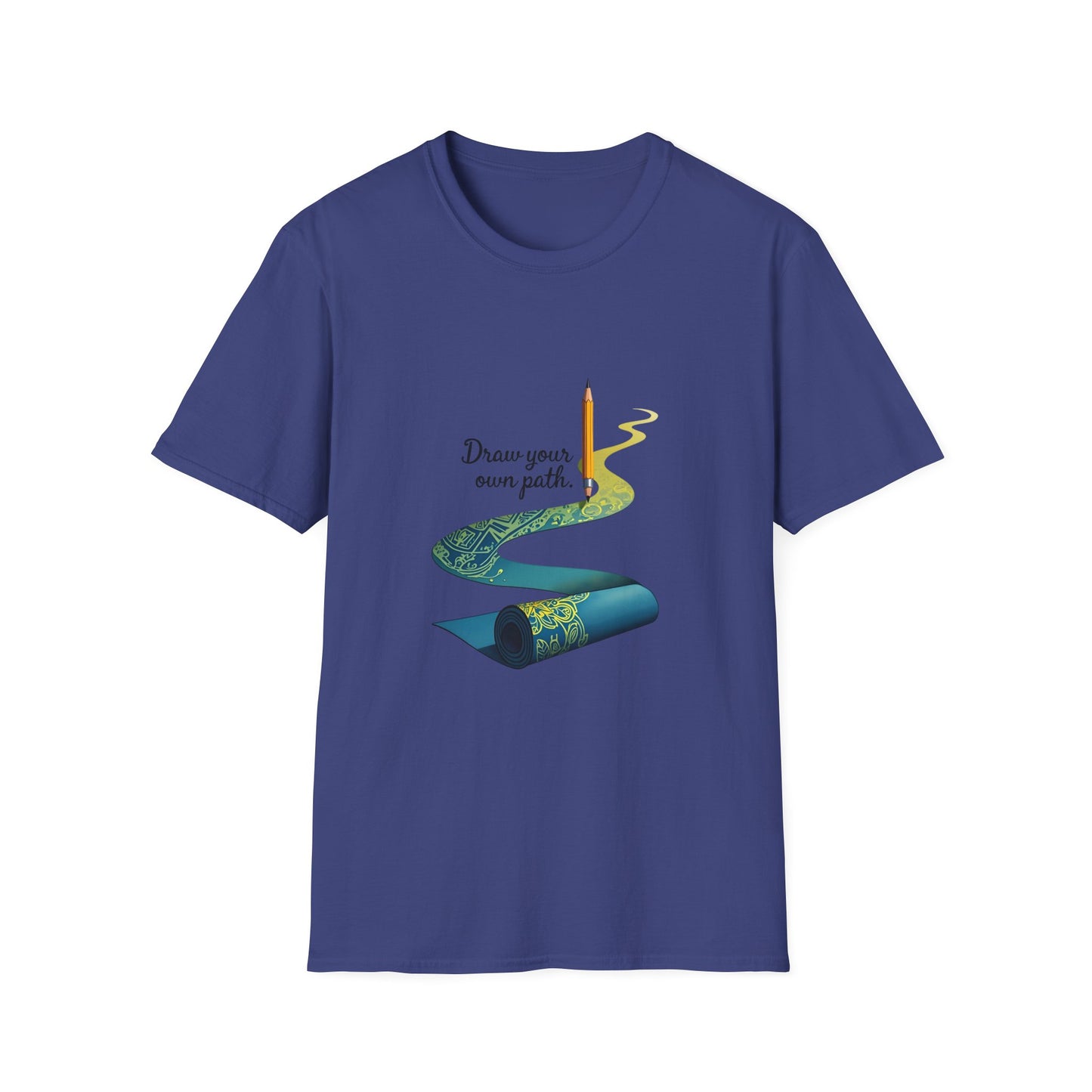 Inspirational T-Shirt, Draw Your Own Path Apparel, Softstyle Tee for Creatives, Motivational Gift, Unisex Fashion