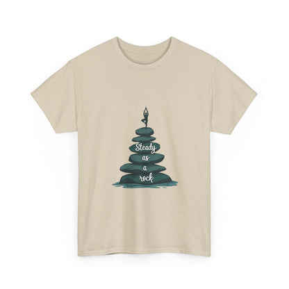 Zen Inspired Unisex Tee | Steady as a Rock Shirt, Gift for Nature Lovers, Mindfulness Apparel, Casual Wear, Relaxation T-Shirt