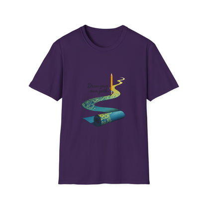 Inspirational T-Shirt, Draw Your Own Path Apparel, Softstyle Tee for Creatives, Motivational Gift, Unisex Fashion