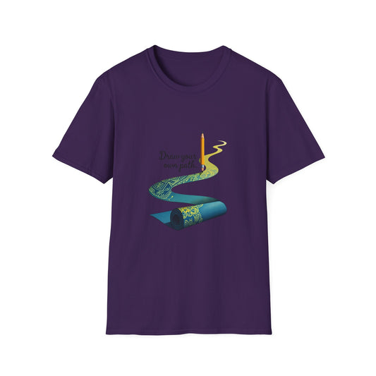 Inspirational T-Shirt, Draw Your Own Path Apparel, Softstyle Tee for Creatives, Motivational Gift, Unisex Fashion