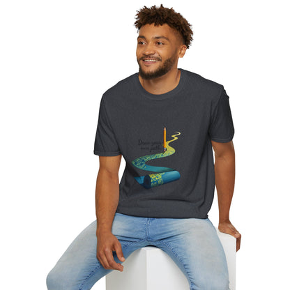 Inspirational T-Shirt, Draw Your Own Path Apparel, Softstyle Tee for Creatives, Motivational Gift, Unisex Fashion