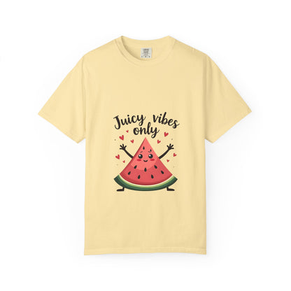 Juicy Vibes Only T-Shirt, Fun Summer Tee, Cute Gift for Friends, Watermelon Design, Casual Everyday Wear, Beach Day Apparel