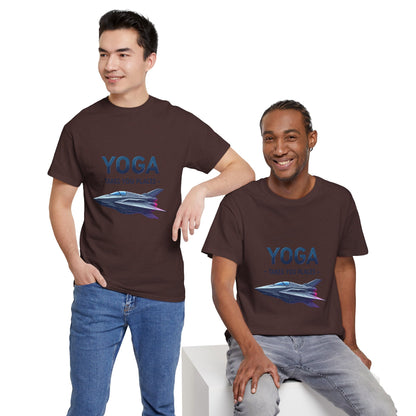Yoga Takes You Places Unisex Heavy Cotton Tee, Comfortable Graphic T-Shirt, Yoga Lover Gift, Casual Wear, Birthday Present, Fitness Apparel