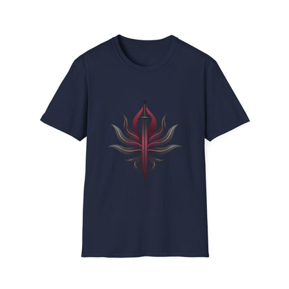 Stylish Unisex Graphic Tee with Sword Design, Casual Wear, Perfect for Gamers, Unique Gift for Birthdays, Summer Festivals