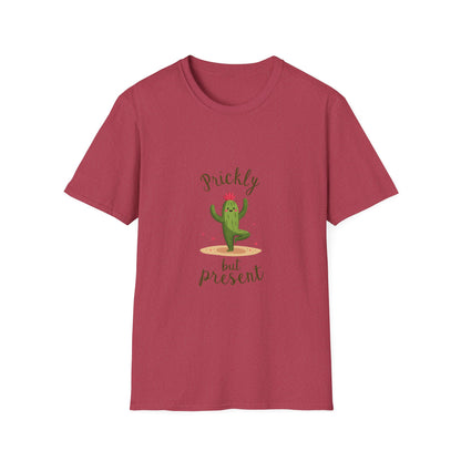 Prickly but Present Cactus T-Shirt | Fun Graphic Tee for Nature Lovers | Perfect Gift for Occasions & Everyday Wear