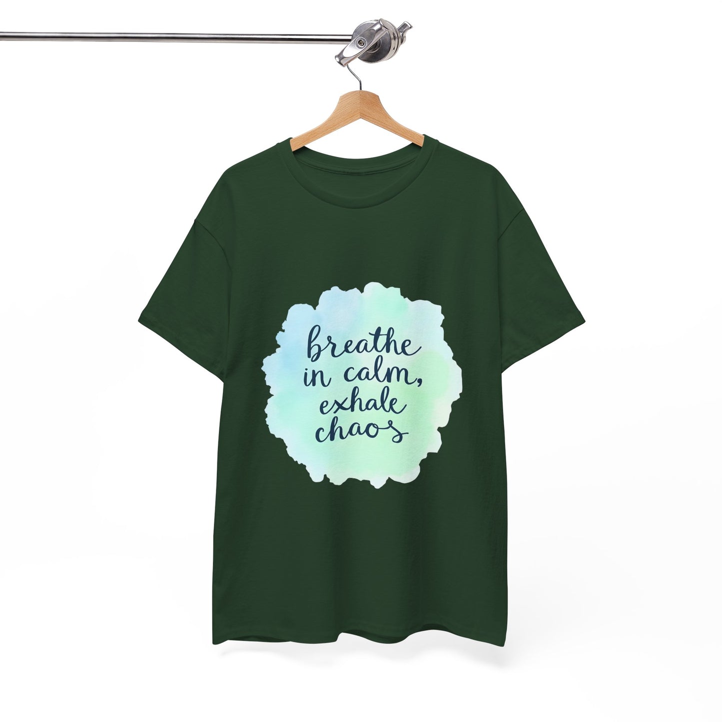 Breathe in Calm Unisex Heavy Cotton Tee, Relaxation Shirt, Stress Relief Wear, Mindfulness Gift, Everyday Comfort Tee