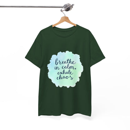 Breathe in Calm Unisex Heavy Cotton Tee, Relaxation Shirt, Stress Relief Wear, Mindfulness Gift, Everyday Comfort Tee
