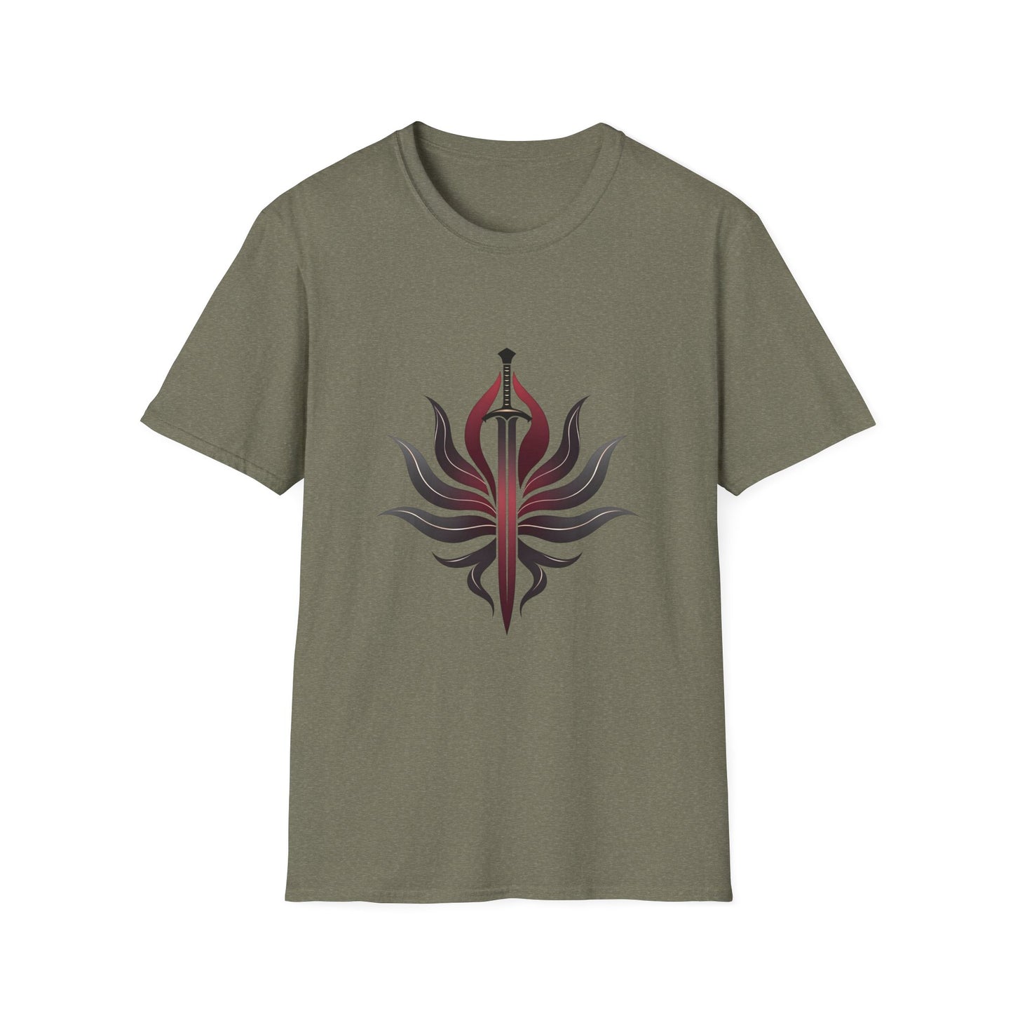 Stylish Unisex Graphic Tee with Sword Design, Casual Wear, Perfect for Gamers, Unique Gift for Birthdays, Summer Festivals