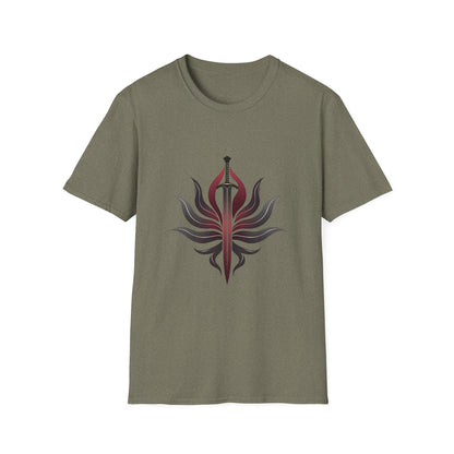 Stylish Unisex Graphic Tee with Sword Design, Casual Wear, Perfect for Gamers, Unique Gift for Birthdays, Summer Festivals