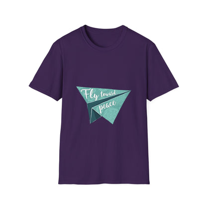 Peaceful Paper Airplane T-Shirt, Inspirational Tee, Unisex Shirt, Gift for Dreamers, Casual Wear, Encouragement Apparel