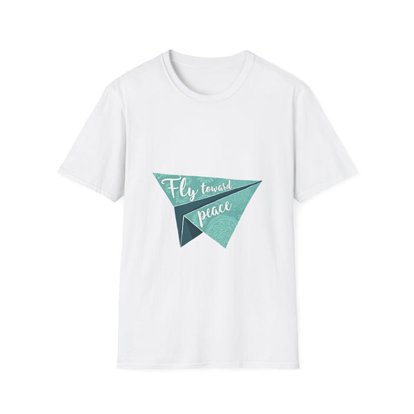 Peaceful Paper Airplane T-Shirt, Inspirational Tee, Unisex Shirt, Gift for Dreamers, Casual Wear, Encouragement Apparel