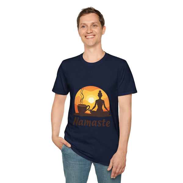 Namaste Sunset Unisex Softstyle T-Shirt - Yoga & Mindfulness Inspiration