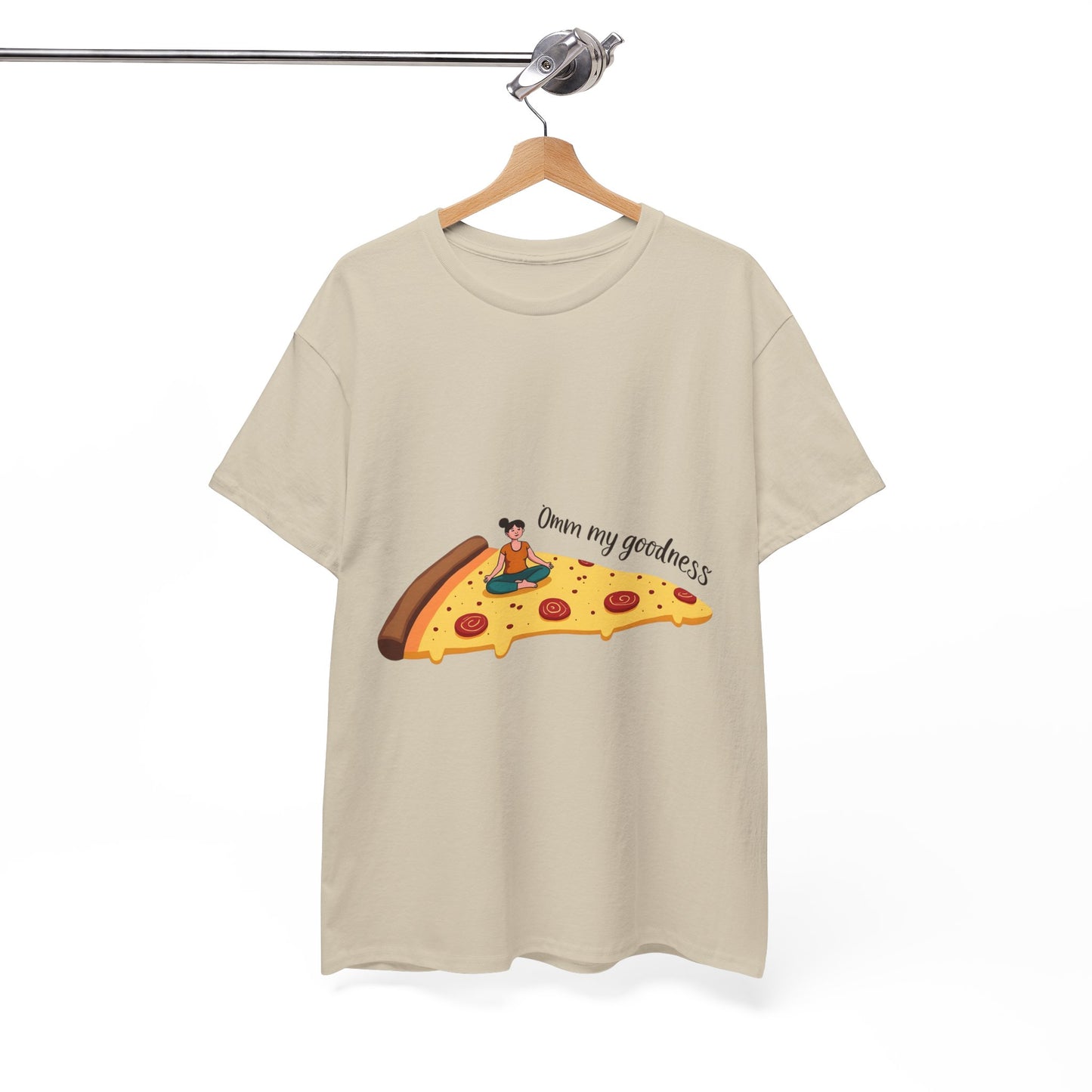 Funny Pizza Lover Unisex Heavy Cotton Tee - 'Oh My Goodness' Design