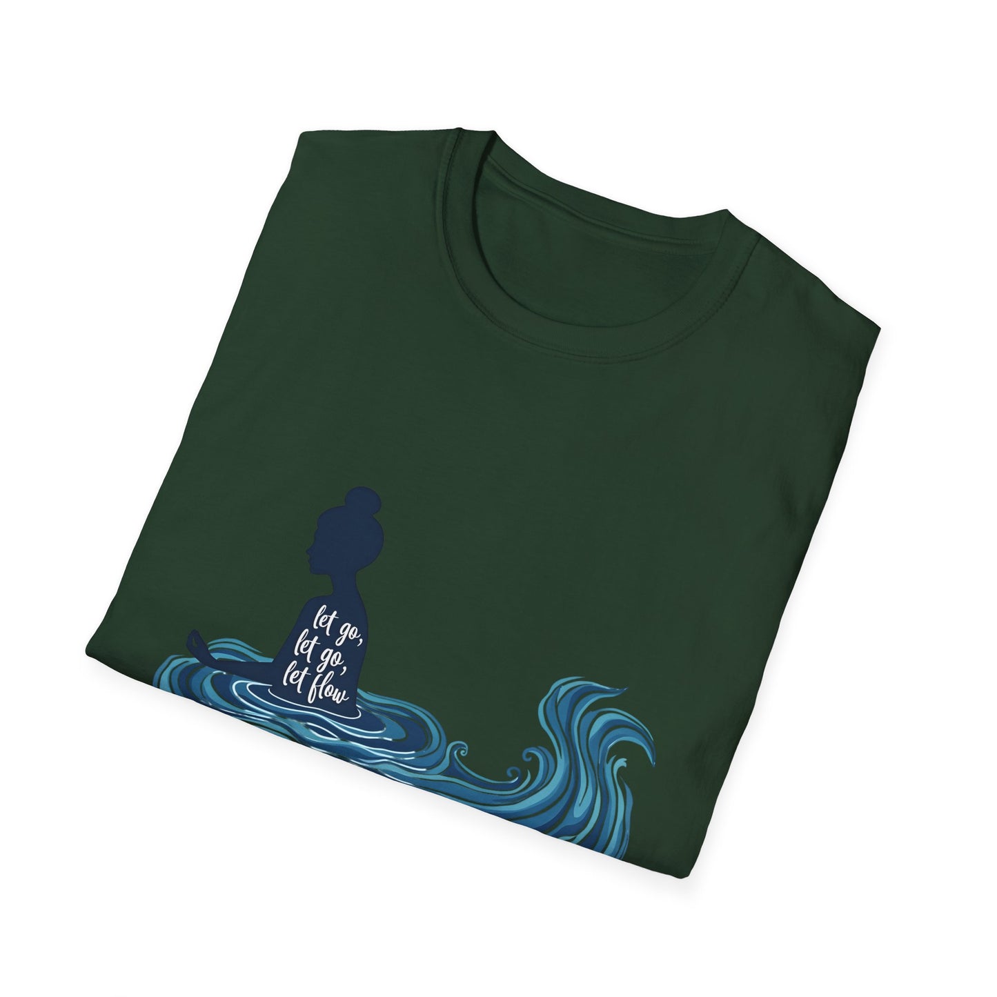 Buddha Wave Graphic T-Shirt | Unisex Softstyle Tee, Spiritual Gift, Meditation Shirt, Ocean Lover Apparel, Zen Clothing