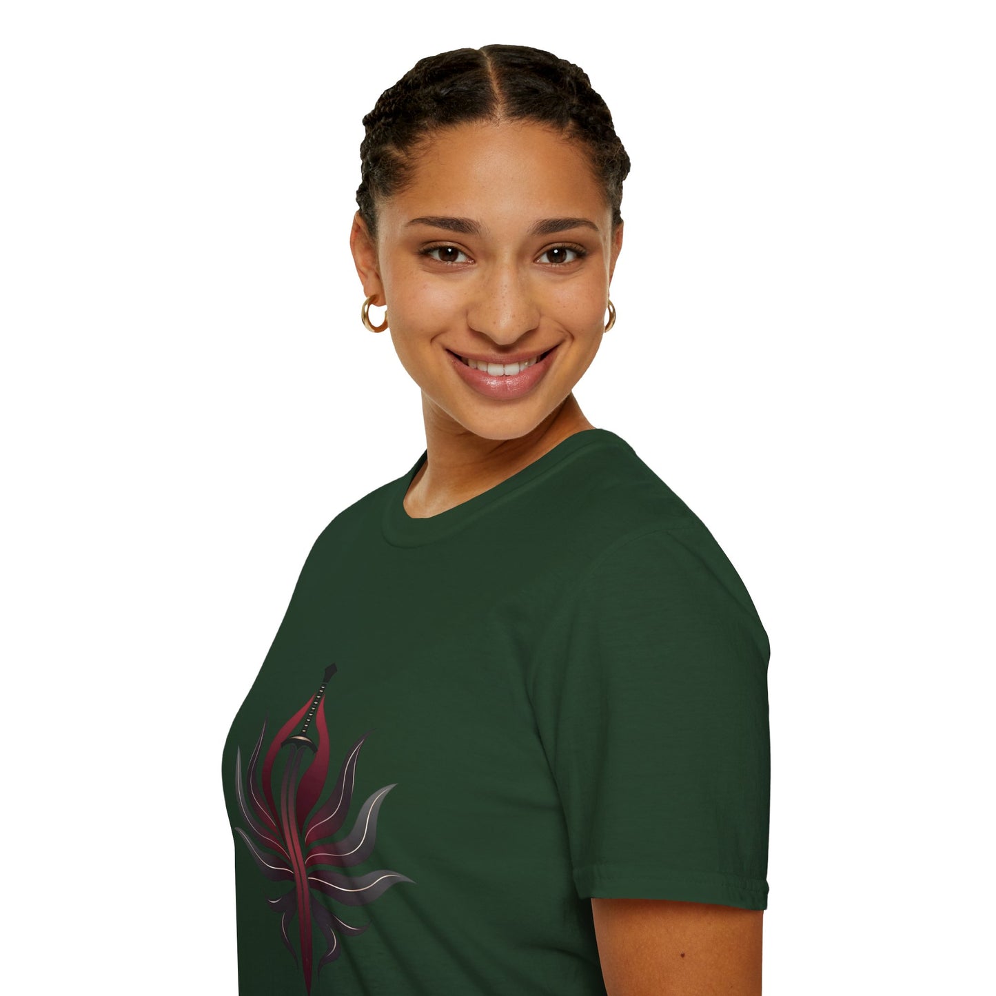 Stylish Unisex Graphic Tee with Sword Design, Casual Wear, Perfect for Gamers, Unique Gift for Birthdays, Summer Festivals