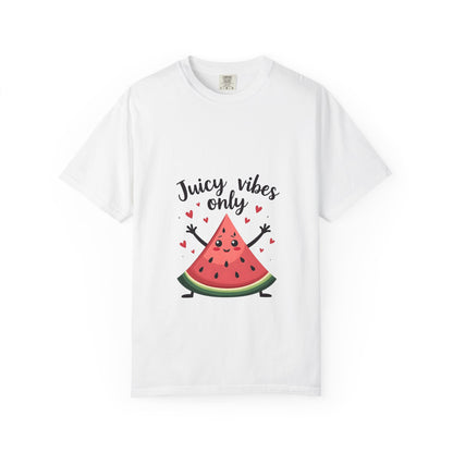 Juicy Vibes Only T-Shirt, Fun Summer Tee, Cute Gift for Friends, Watermelon Design, Casual Everyday Wear, Beach Day Apparel