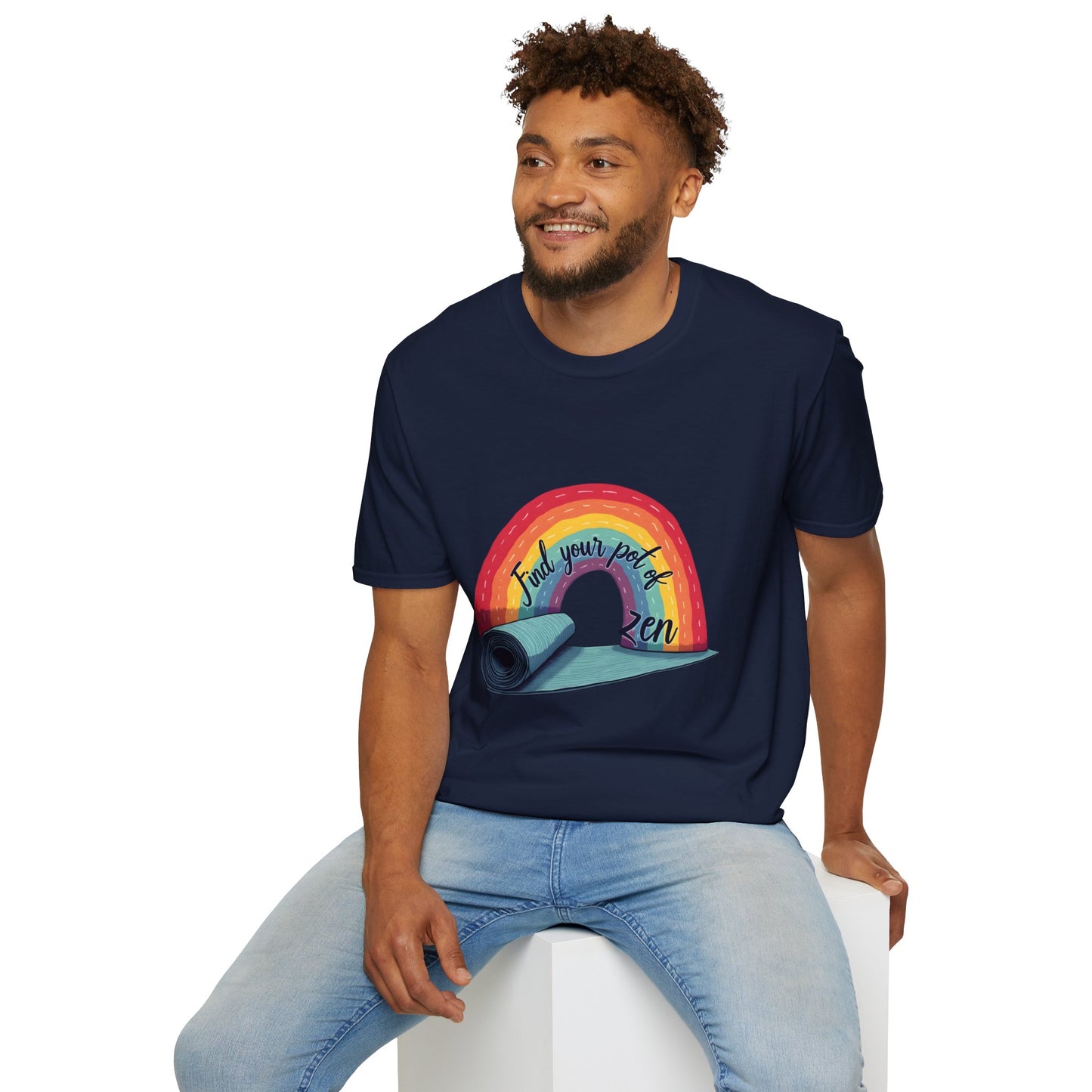 Zen Yoga T-Shirt | Find Your Peace | Rainbow Graphic Tee | Unisex Softstyle | Perfect for Yoga Lovers, Mindfulness Gifts, Self-Care, [...]