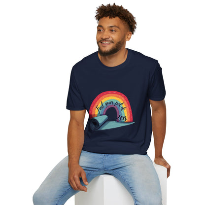 Zen Yoga T-Shirt | Find Your Peace | Rainbow Graphic Tee | Unisex Softstyle | Perfect for Yoga Lovers, Mindfulness Gifts, Self-Care, [...]