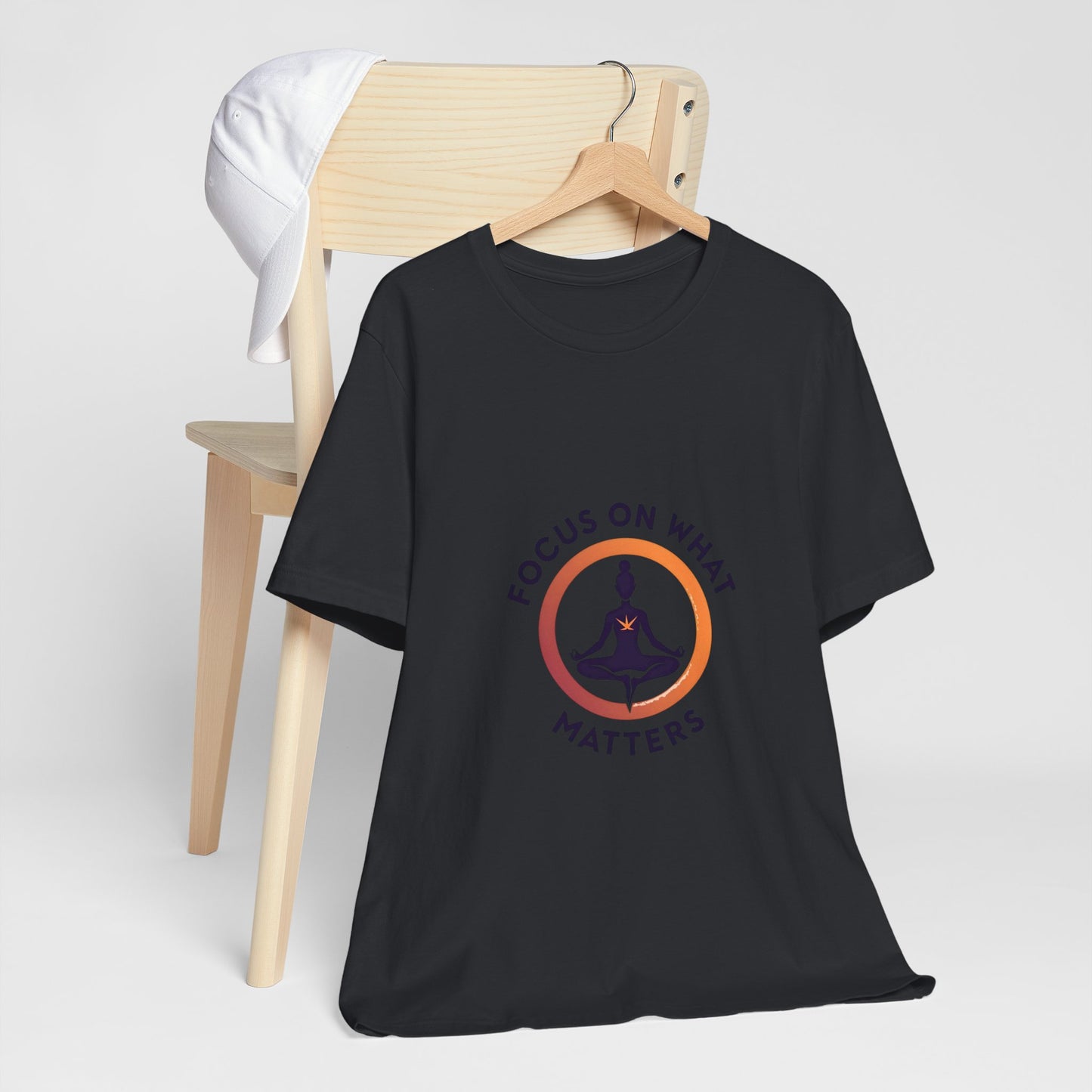 Mindfulness Unisex Tee - Focus on What Matters, Yoga Shirt, Meditation Gift, Relaxation Top, Self-Care Apparel