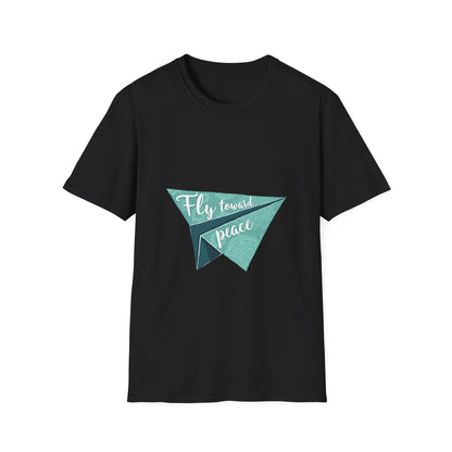Peaceful Paper Airplane T-Shirt, Inspirational Tee, Unisex Shirt, Gift for Dreamers, Casual Wear, Encouragement Apparel