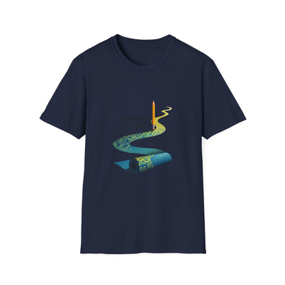 Inspirational T-Shirt, Draw Your Own Path Apparel, Softstyle Tee for Creatives, Motivational Gift, Unisex Fashion