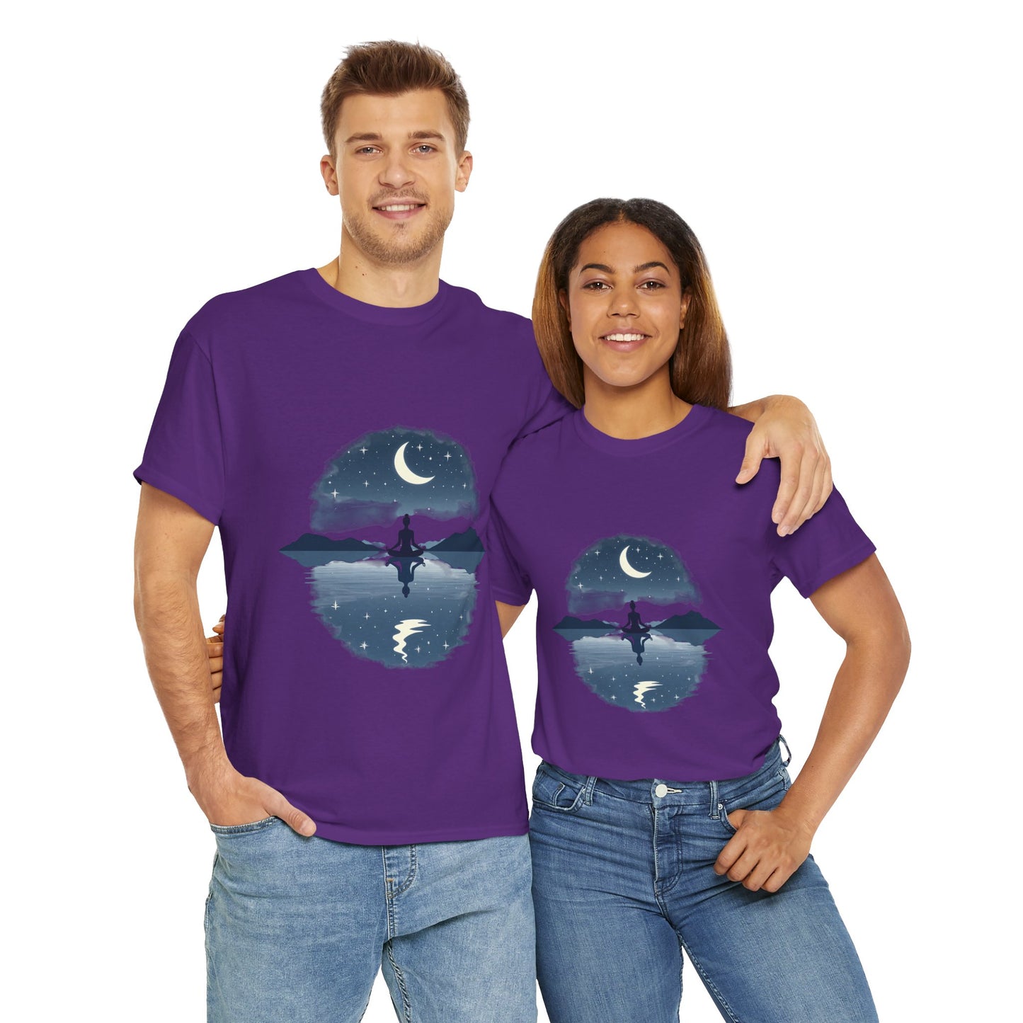 Moonlit Reflection Unisex Heavy Cotton Tee