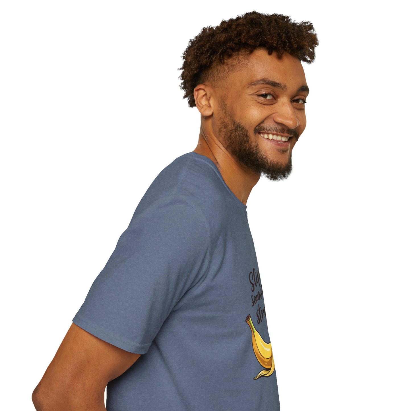Banana Slip Into Something Stretchy T-Shirt, Funny Tee, Gift for Fruit Lovers, Casual Wear, Eco-Friendly Fashion